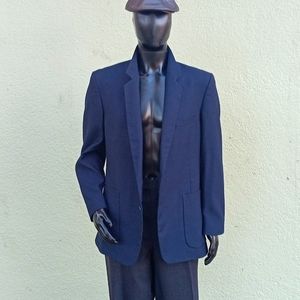 Gentry Men's Vintage Navy Blue (2) Button Luxury Blazer